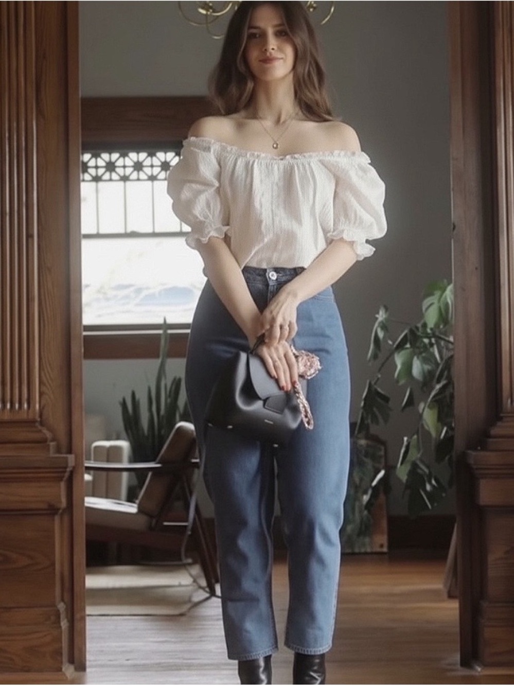 Sezane Ivory Lace-Trim Peasant Blouse - Picture 13 of 14